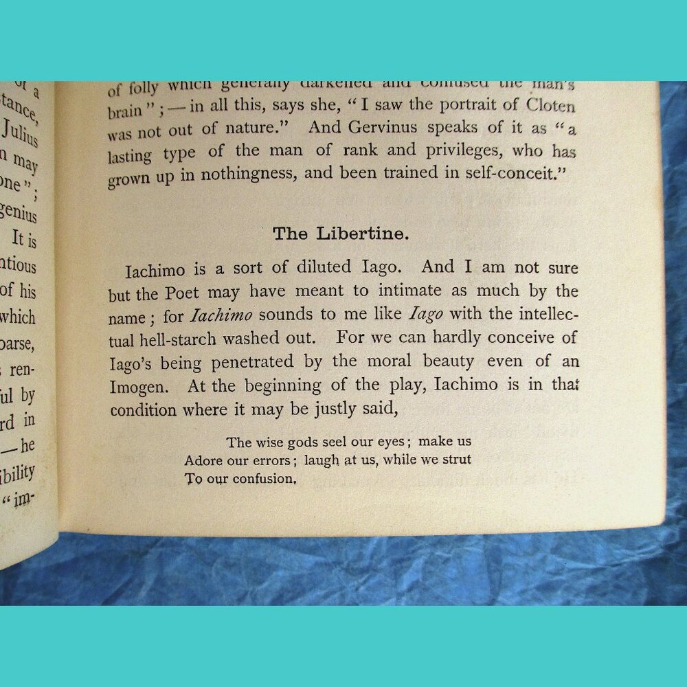 Antique Book (1909) Shakespeare's Tragedy of Cymbeline, Intro by Henry N. Hudson - Picture 8 of 16